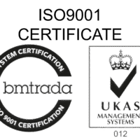BM TRADA and UKAS Management Systems ISO 9001 Certification. BM TRADA and UKAS Management Systems ISO 9001 certification logos.